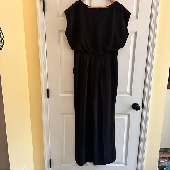 Eliza J Women's Black Jumpsuit with Cap Sleeve and Wide Leg - Picture 4 of 8